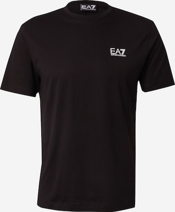 Maglietta di EA7 Emporio Armani in nero: frontale