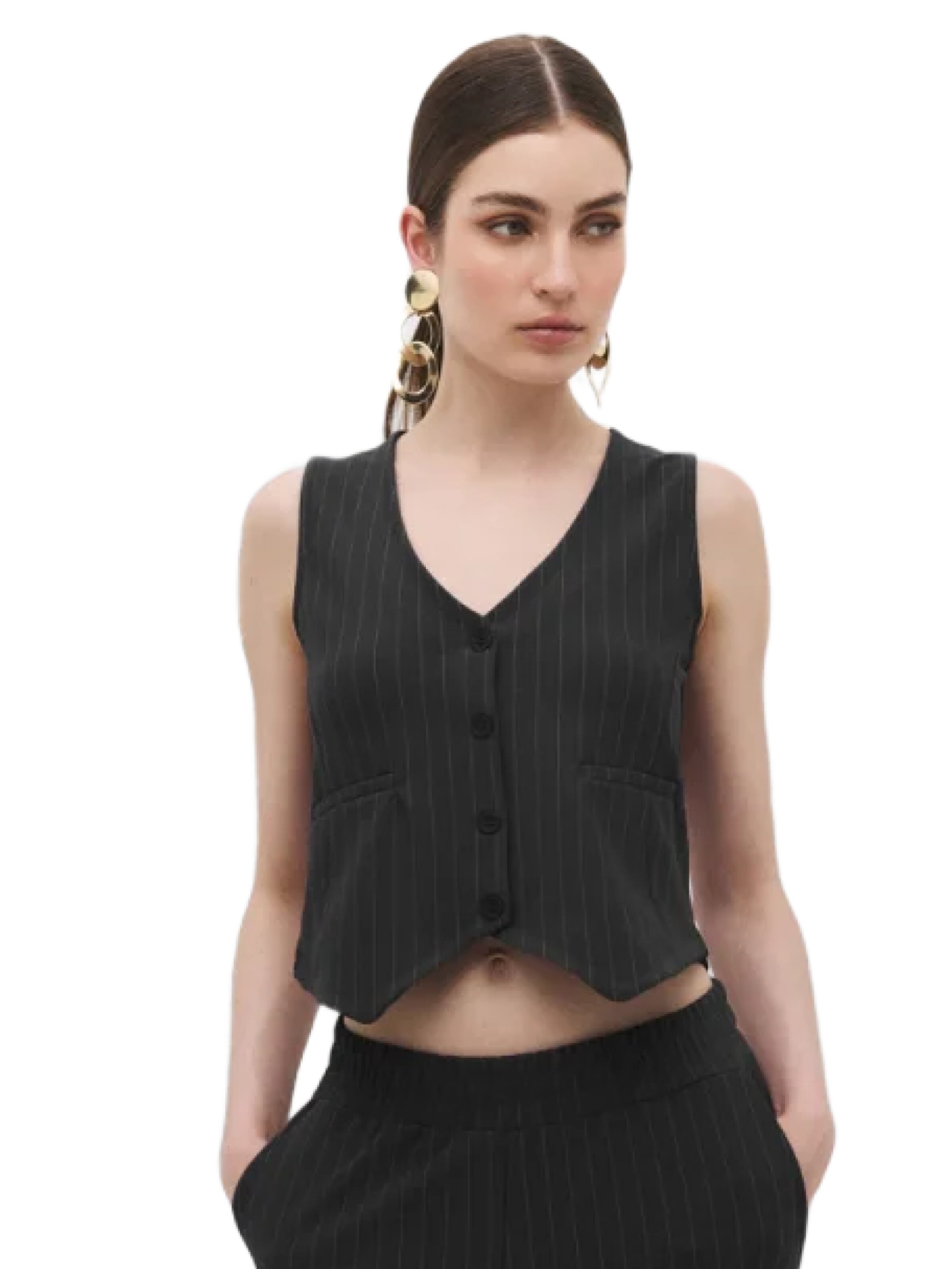 Gilet de costume No Matter What en noir : devant