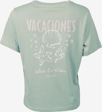 Kleinigkeit - Camiseta 'Big Vacaciones' en verde: frente