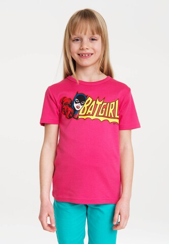 LOGOSHIRT Shirt 'Batgirl' in Pink: front