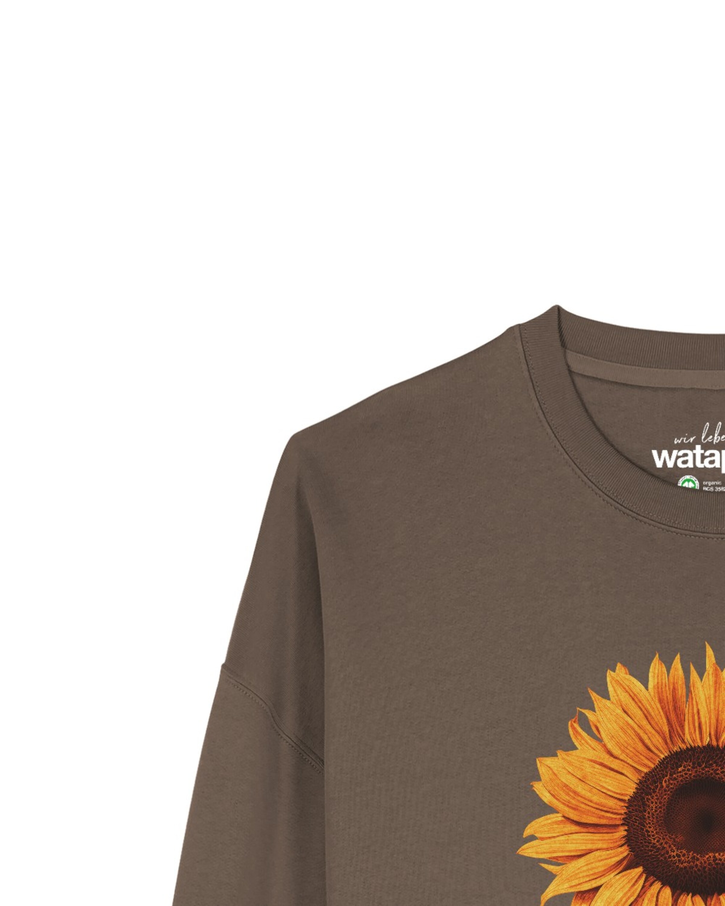 Felpa 'Sonnenblume ' di Watapparel in marrone