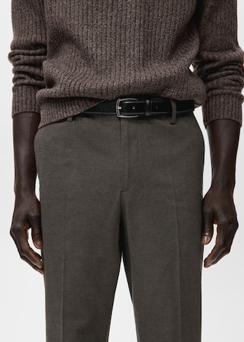 MANGO MAN Slim fit Pleated Pants 'Brest' in Brown