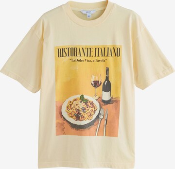 Next T-Shirt in Gelb: Vorderseite