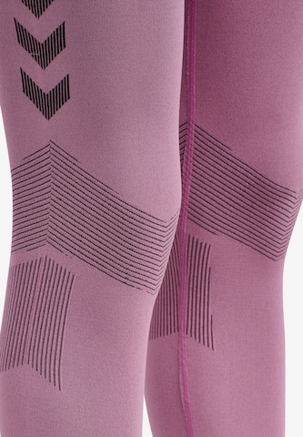 Hummel Skinny Workout Pants 'First' in Purple