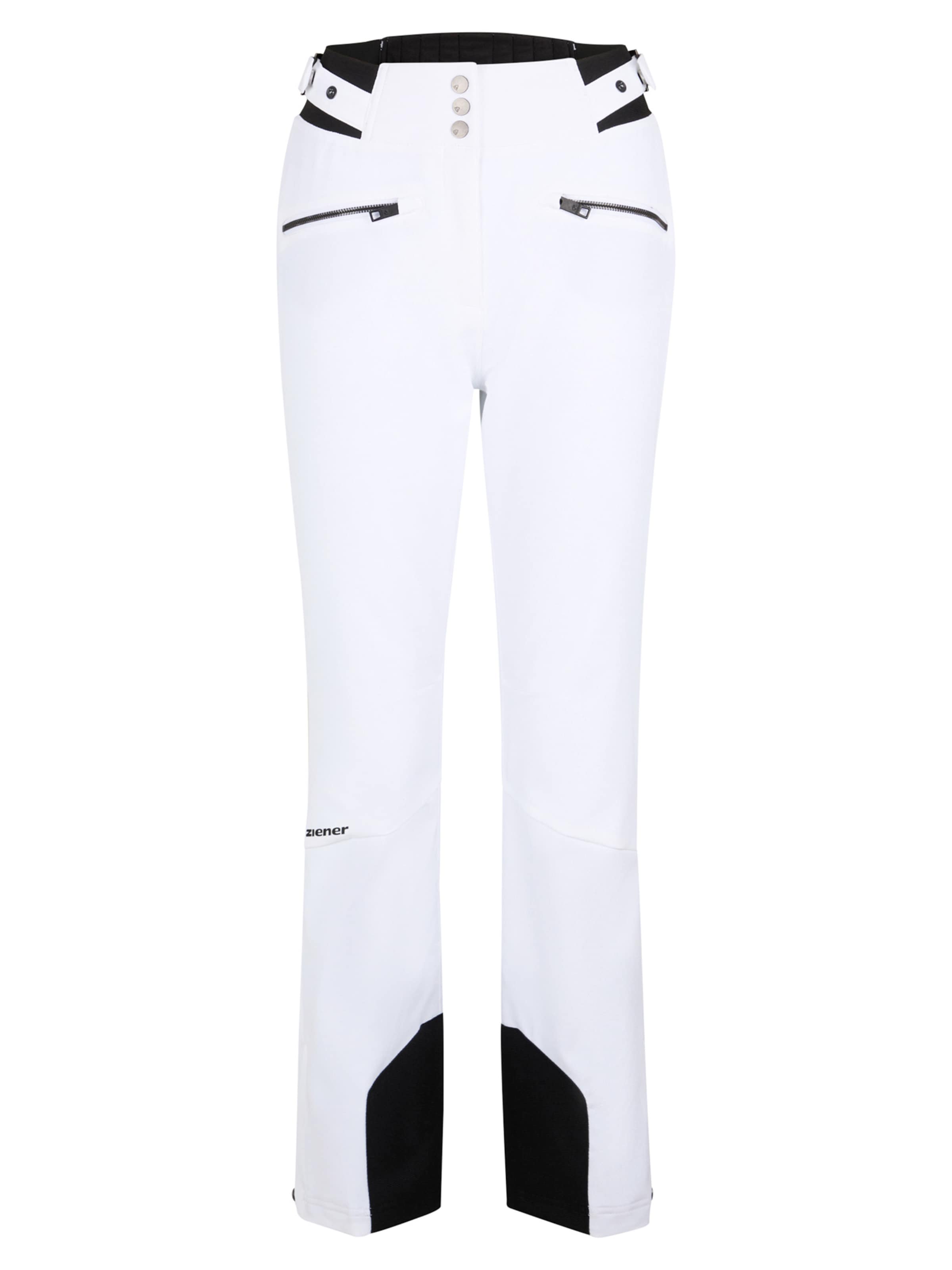 ZIENER Workout Pants 'Tilla' in White: front