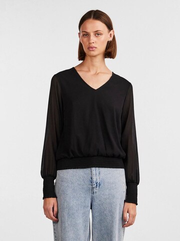PIECES Bluse 'STEPHANIE' in Schwarz: Vorderseite