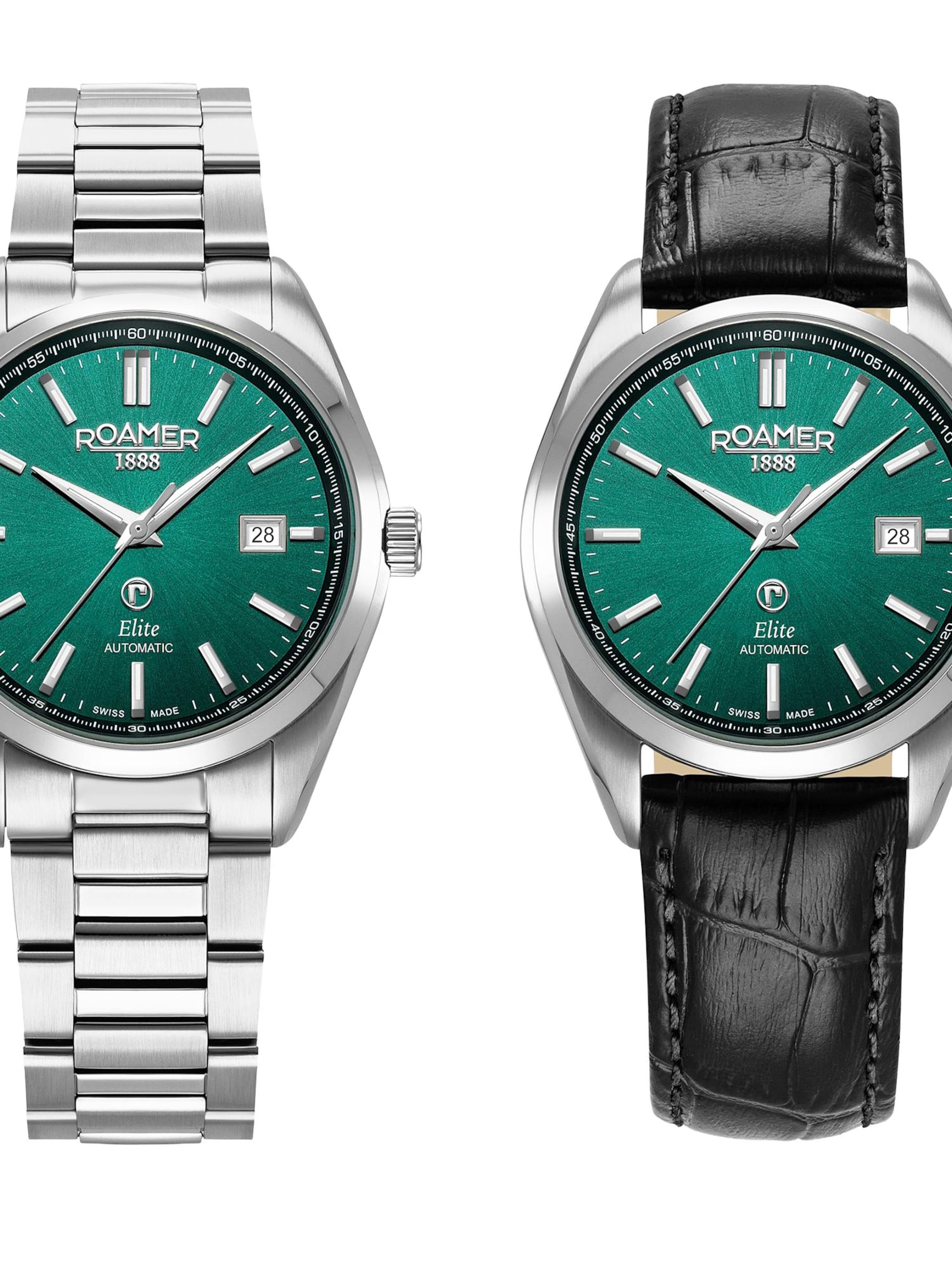 Roamer Analog Watch 'Elite' in Green: front