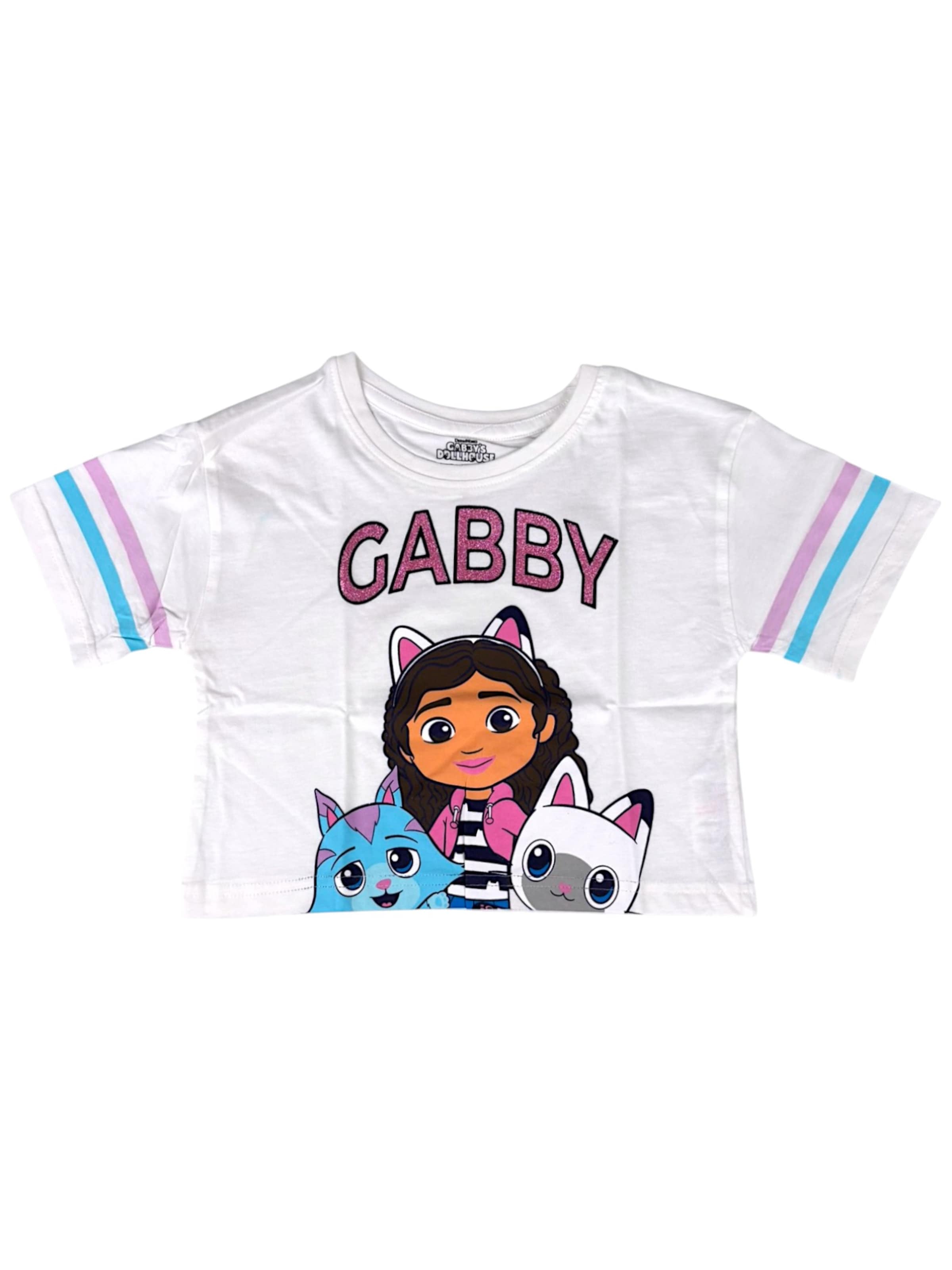 Gabby's Dollhouse Shirt 'Gabby´s Dollhouse Crop Top' in White: front