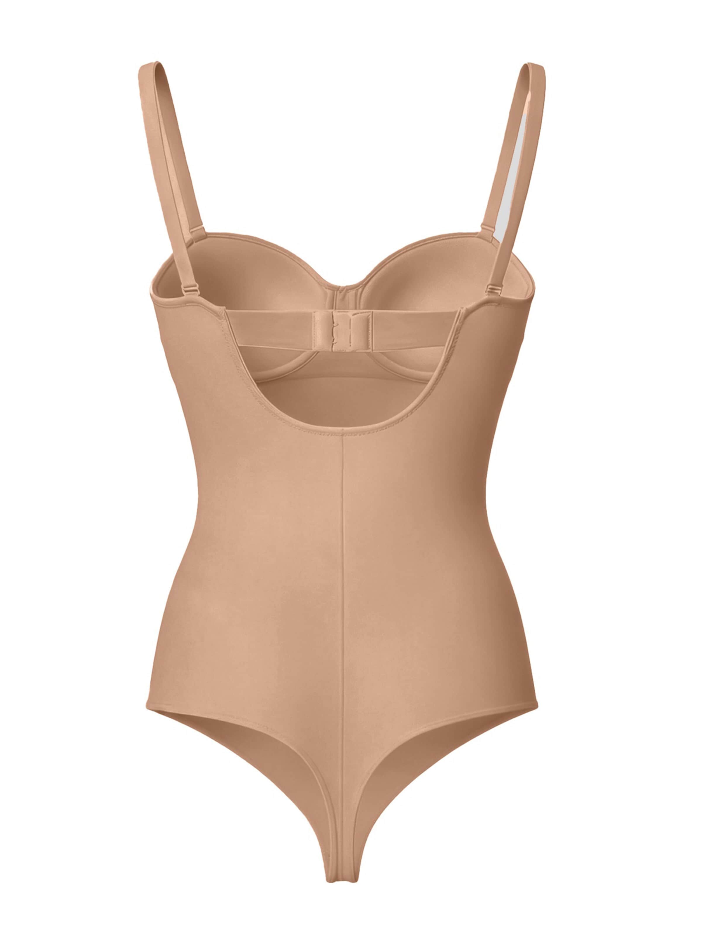 cfab - Body moldeador 'Push-Up Bodysuit mit String' en beige