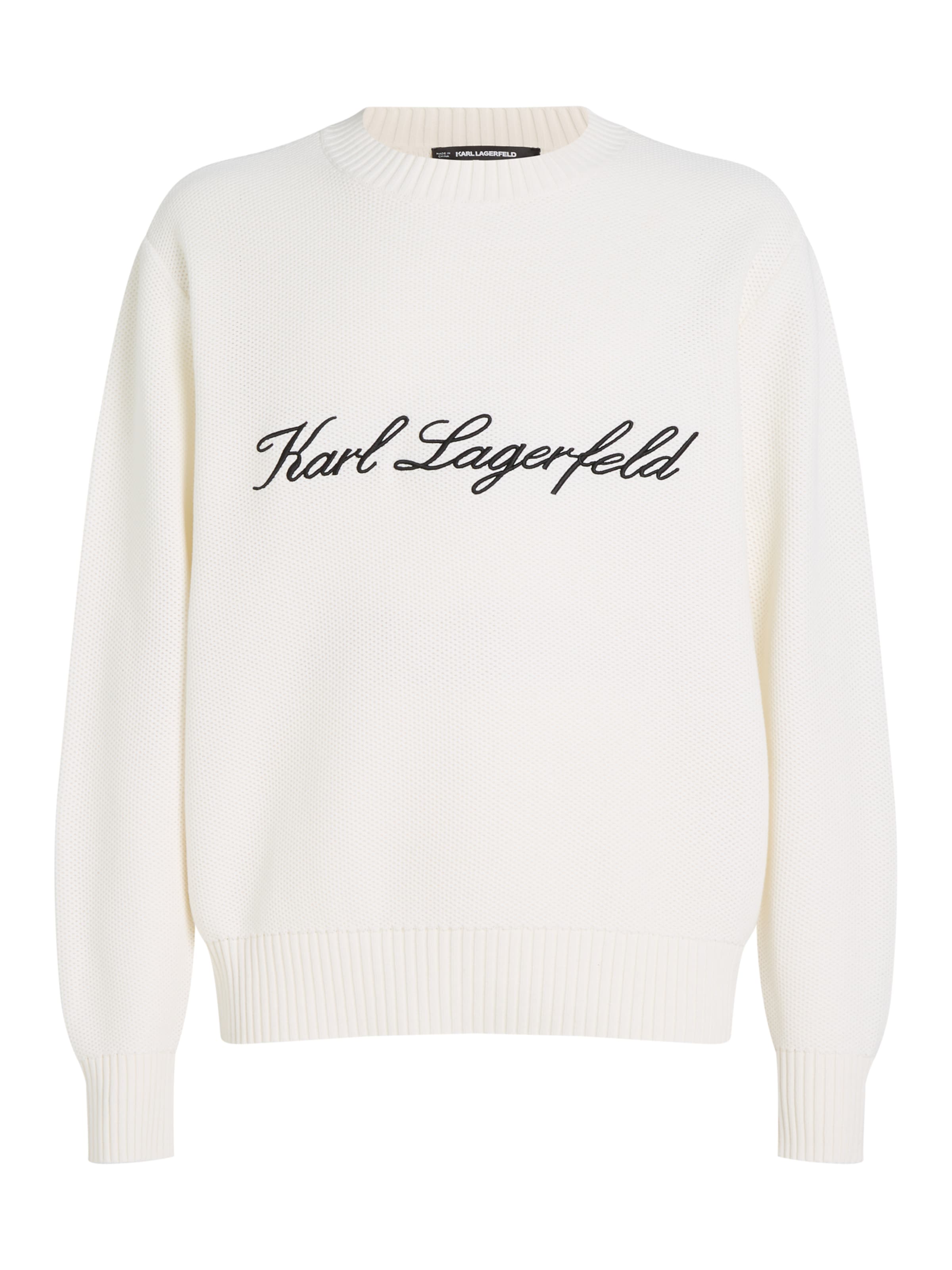 Karl Lagerfeld Sweater in Black White ABOUT YOU