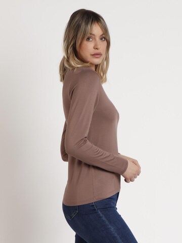 admas - Top 'ADMAS Camiseta Manga Larga Pico Raso para Mujer' en gris