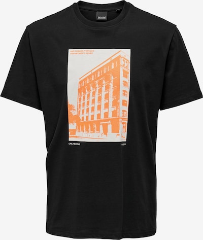 Marškinėliai 'FRANKIE' iš Only & Sons, spalva – oranžinė / juoda / balta, Prekių apžvalga