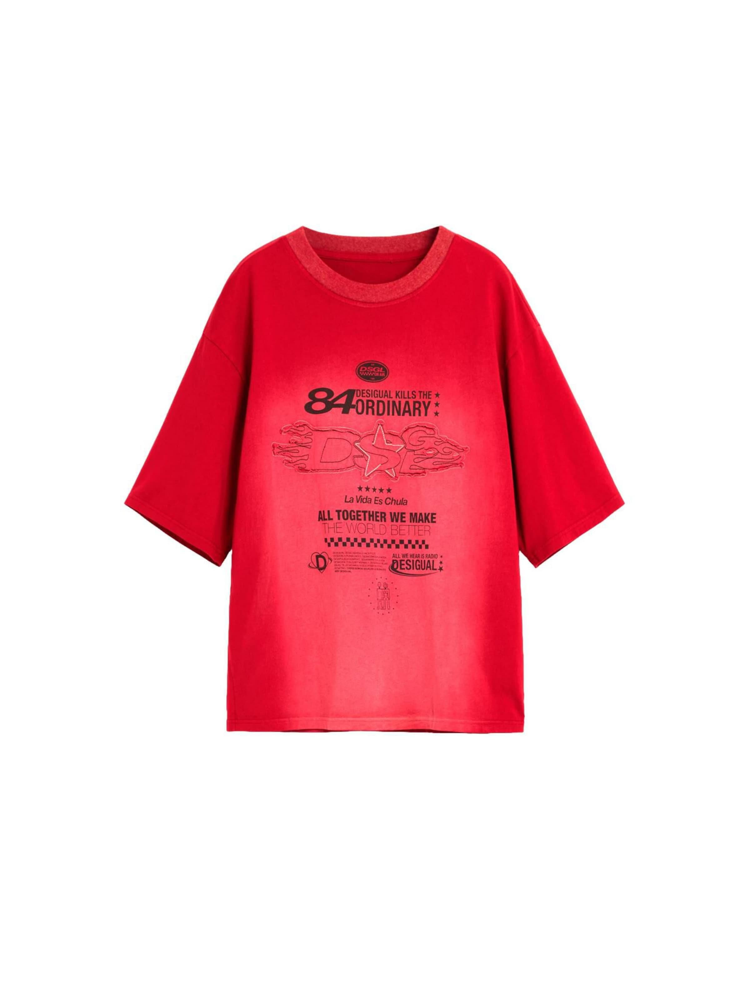 Desigual Shirt in Rood: voorkant