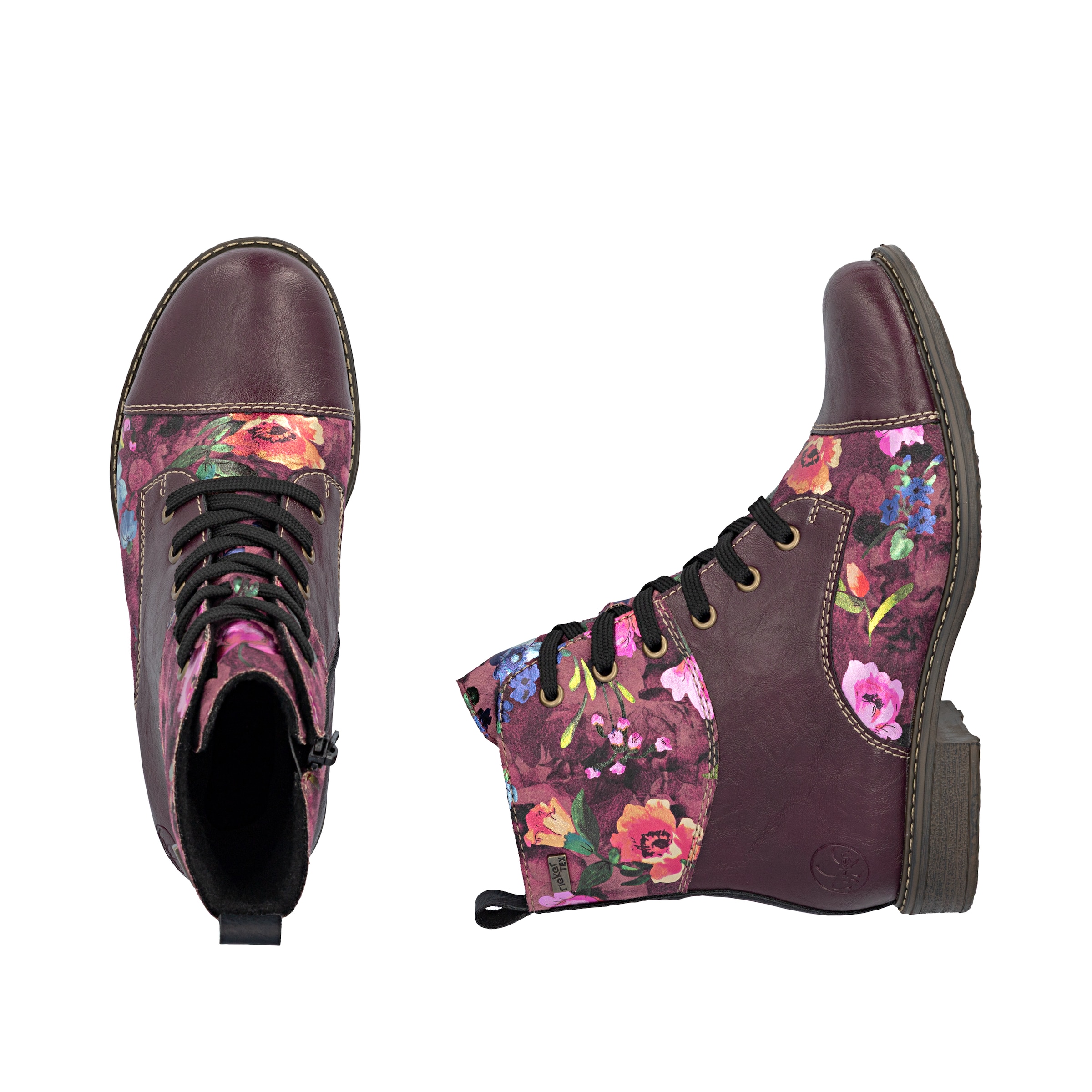 Bottes à lacets Rieker en rouge