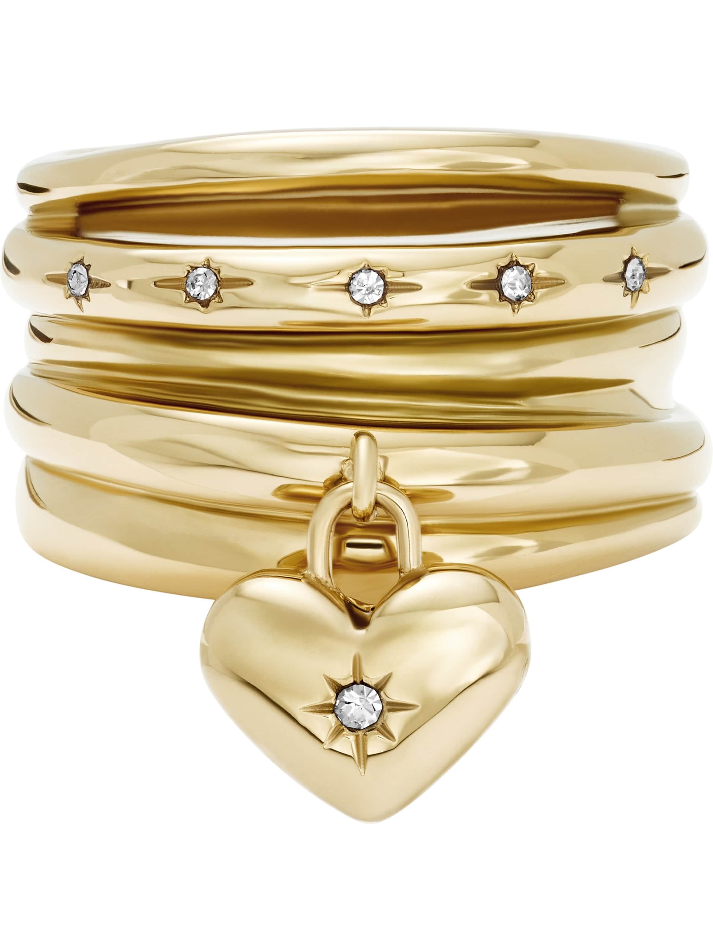 FOSSIL Sormus 'Sadie' värissä kulta