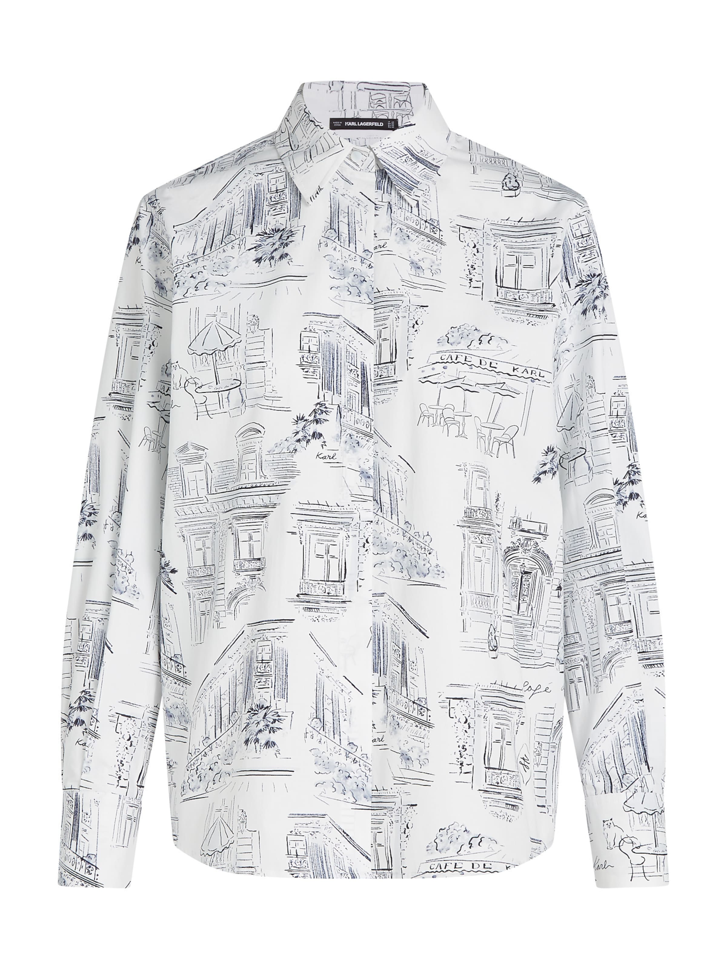 Karl Lagerfeld Halenka 'KL x Jorge Parra' – bílá: přední strana