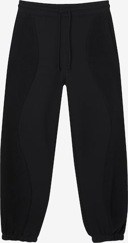 Pull&Bear Tapered Trousers in Black: front