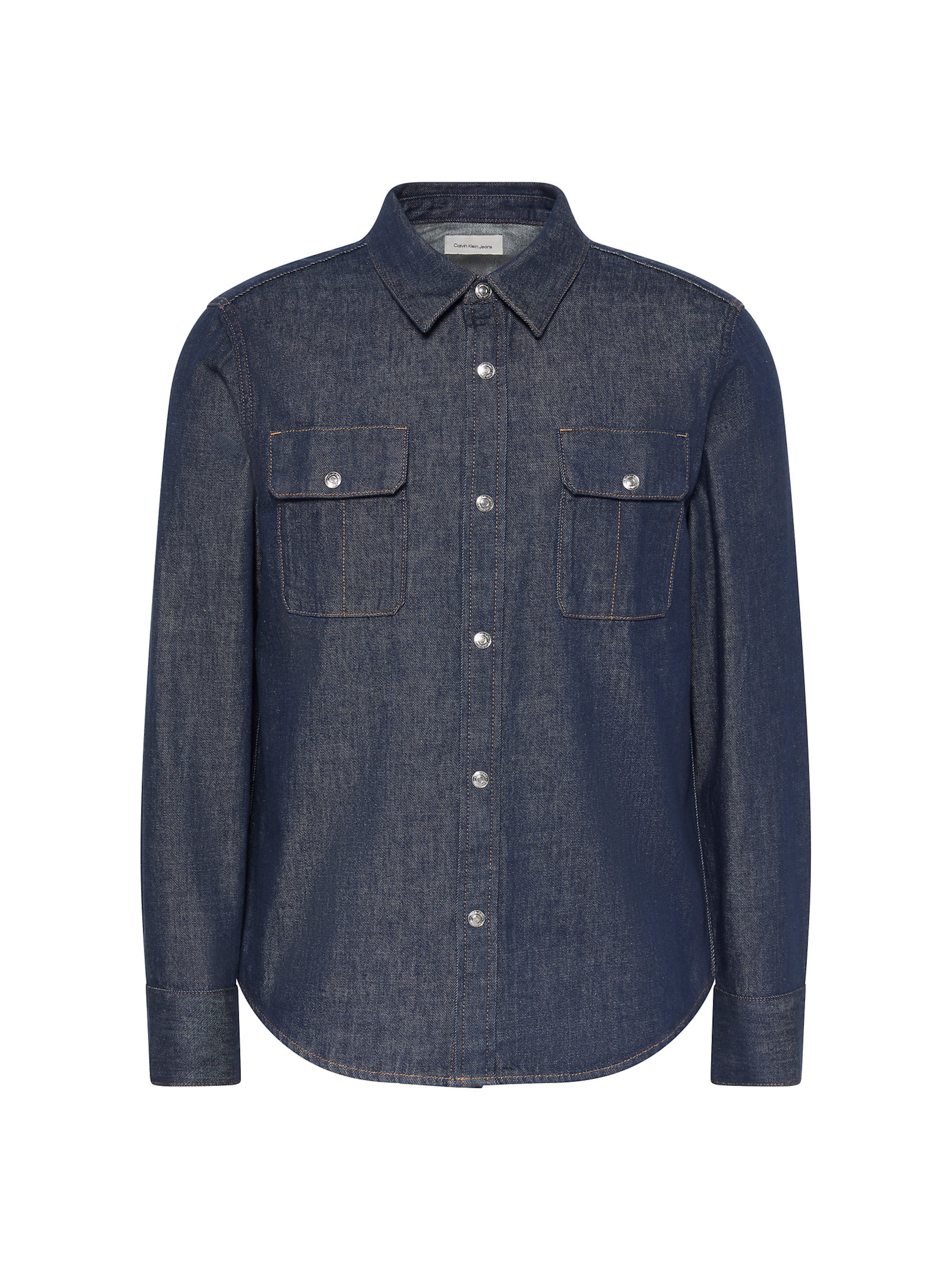 Coupe regular Chemise Calvin Klein Jeans en bleu : devant