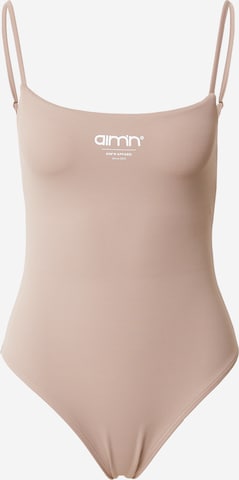 aim'nBustier Sportski kupaći kostim - smeđa boja: prednji dio
