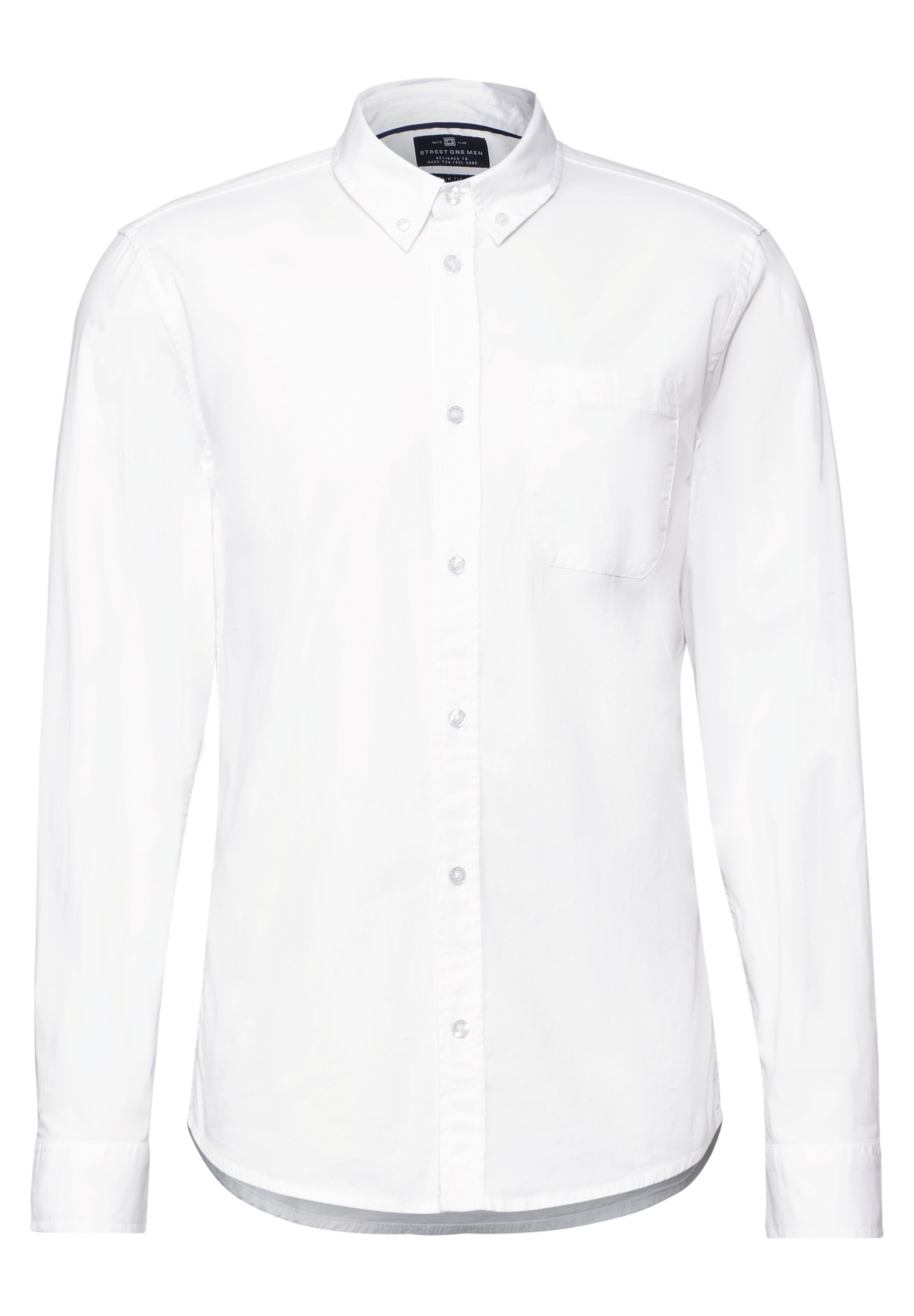 Street One MEN Button Up Shirt in White: front