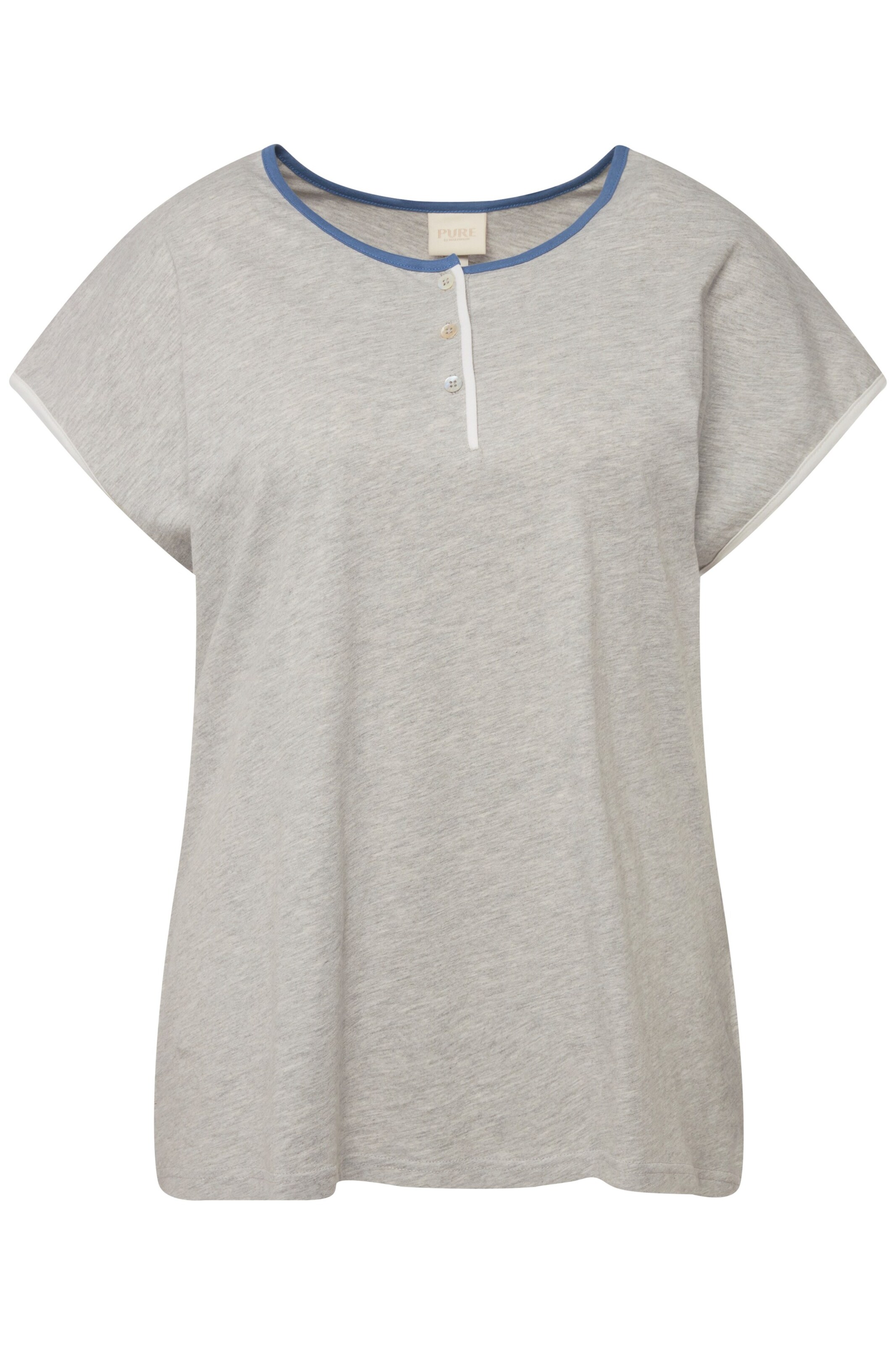 Ulla Popken Slaapshirt in Grijs: voorkant