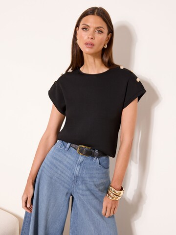 Lipsy - Camiseta en negro: frente