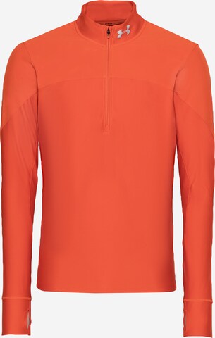 Coupe regular T-Shirt fonctionnel 'Qualifier' UNDER ARMOUR en orange : devant