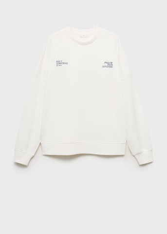 MANGO TEEN Sweatshirt 'Think' in Wit