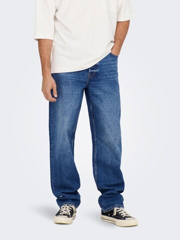 Only & Sons Loosefit Jeans 'Five' in Blauw: voorkant