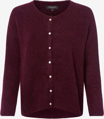 Marie Lund Gebreid vest in Rood: voorkant