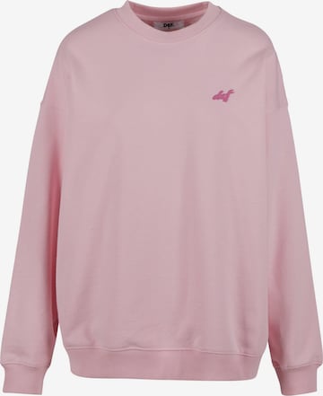 Sweat-shirt 'Chaotic Good' DEF en rose : devant