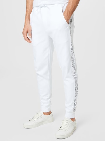 HUGO Red Tapered Pants 'Daky' in White: front