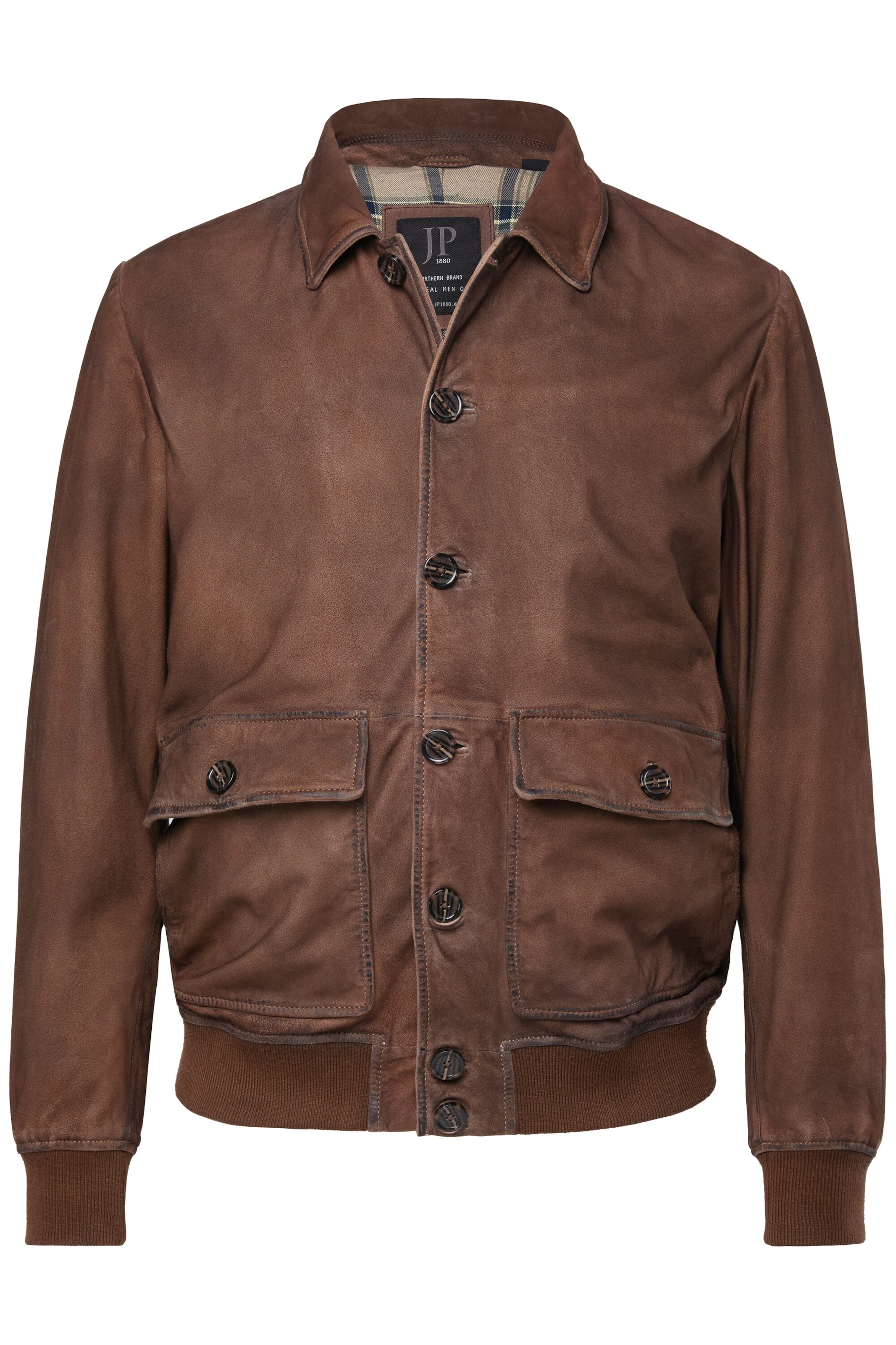 JP1880 Tussenjas in Bruin: voorkant