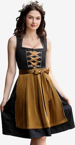 Yesfashion Dirndl in Gold: Vorderseite
