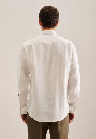 SEIDENSTICKER Regular fit Button Up Shirt 'Schwarze Rose' in White
