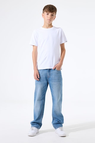 Wide leg Jeans de la GARCIA pe albastru: față