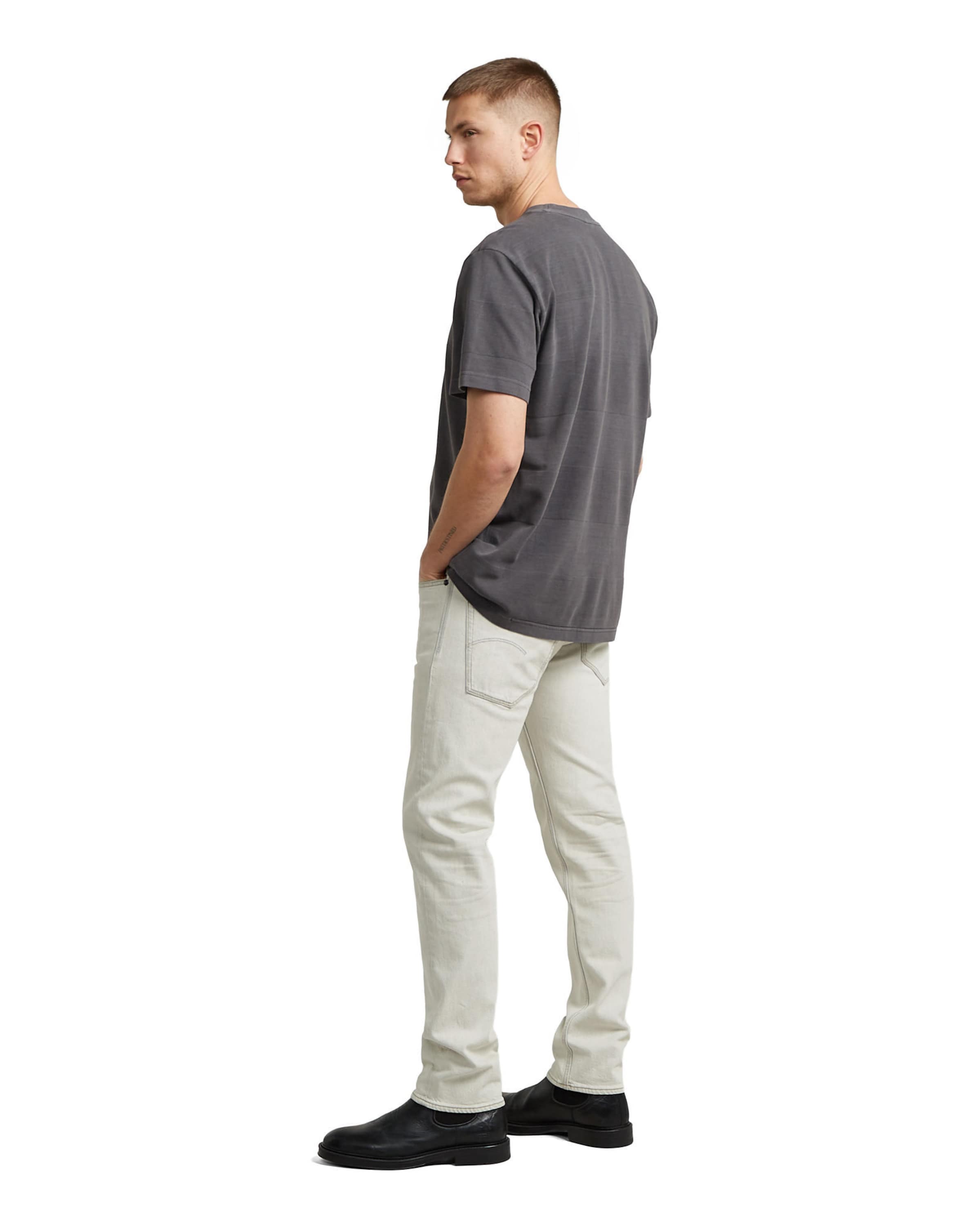 G-STAR T-Shirt - 'Washed Jacquard T-Shirt' in Grau