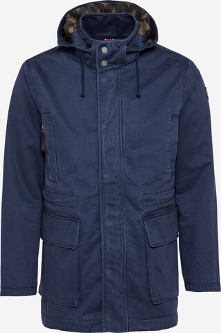 HKT by HACKETT Regular fit Tussenparka in Blauw: voorkant