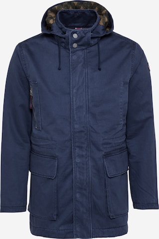 HKT by HACKETT Regular fit Between-Seasons Parka in Blue: front