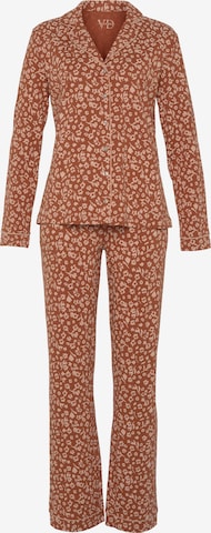 VIVANCE Pyjama in Bruin: voorkant