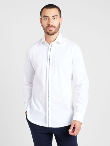 Coupe slim Chemise Michael Kors en blanc : devant