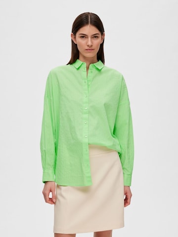 SELECTED FEMME Blouse 'Lina Sanni' in Groen: voorkant