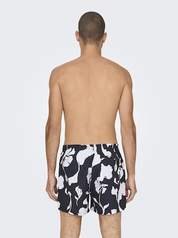 Shorts de bain 'Ted Life' Only & Sons en noir