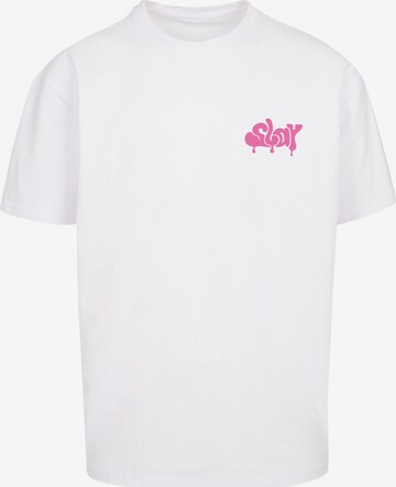 T-Shirt 'SLAY' F4NT4STIC en blanc : devant