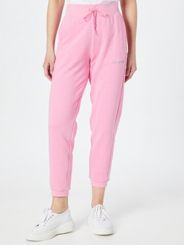 Effilé Pantalon Calvin Klein Sport en rose : devant