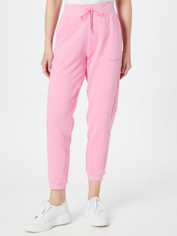 Calvin Klein Sport Tapered Broek in Roze: voorkant