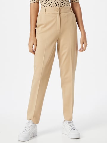 ESPRIT Tapered Pleated Pants in Beige: front