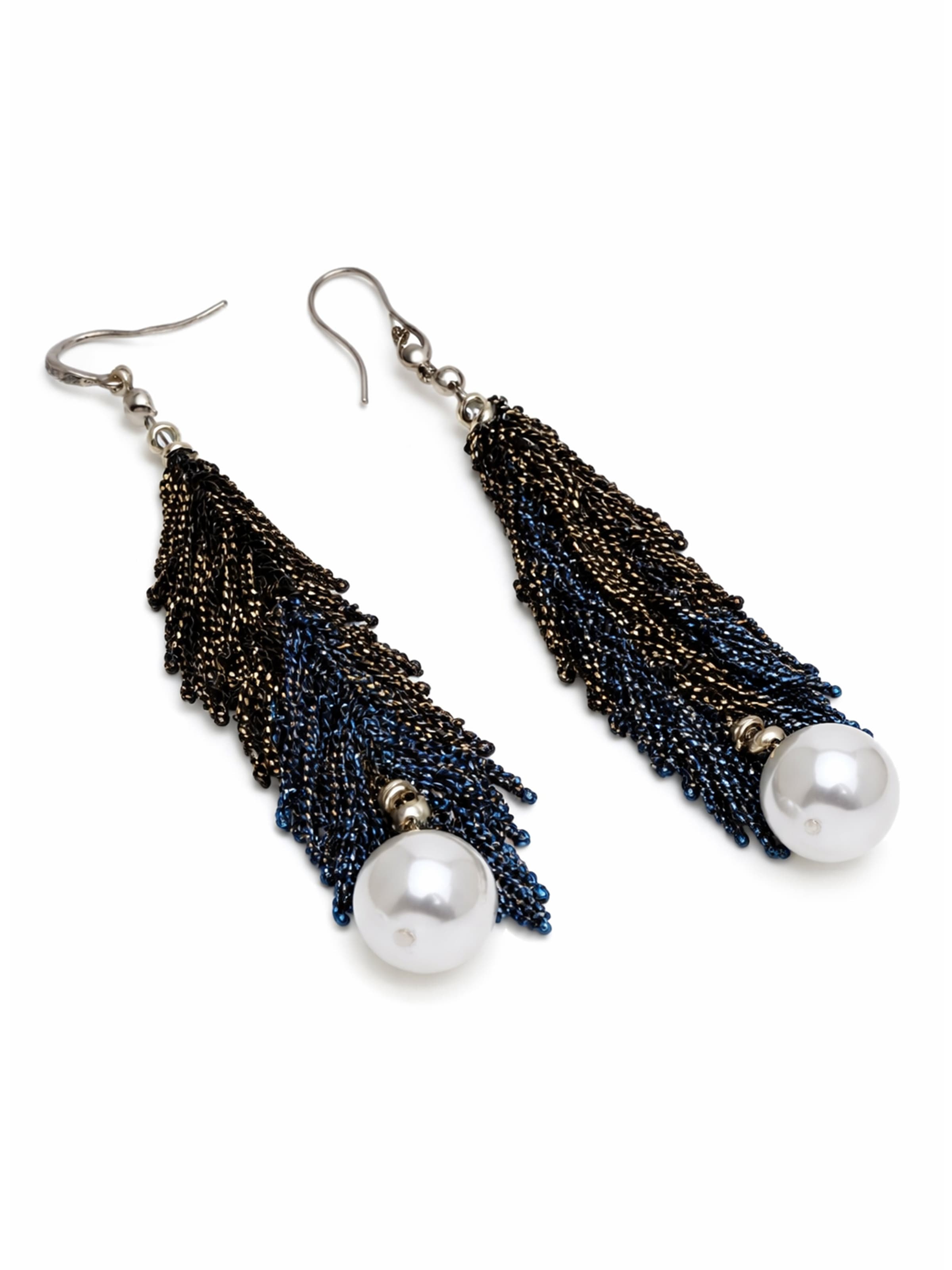 Boucles d'oreilles 'Vessira' AVANT-GARDE PARIS en bleu
