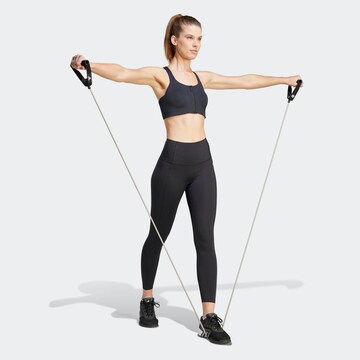 ADIDAS PERFORMANCE Skinny Sportbyxa 'Optime Power' i svart