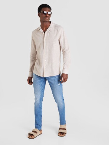 Coupe regular Chemise 'CAIDEN' Only & Sons en beige